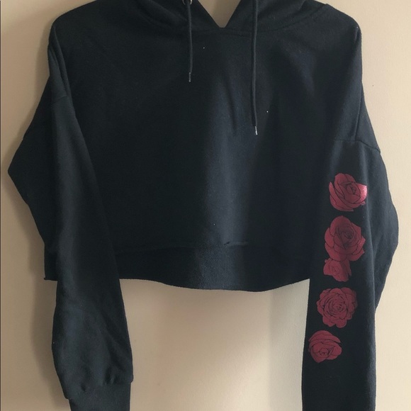 Cropped graphic hoodie - Picture 1 of 4
